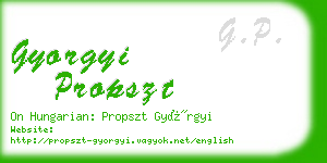 gyorgyi propszt business card